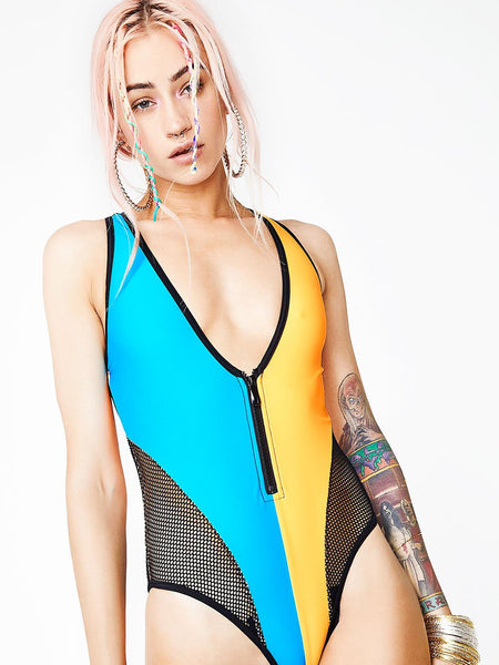 Blue Lace Long Sleeve Dress